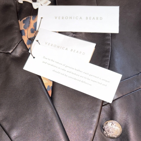 Veronica Beard lamb leather Nevis double breasted jacket. Size 8 - NWT - Picture 5 of 6